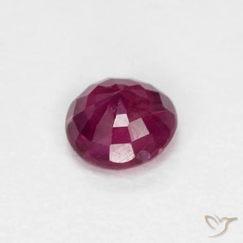 Rubi Vermelho escuro Natural 0.31ct, Redondo, SI