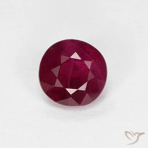 0.33ct Natural Vinho Tinto Profundo Rubi, Redondo, SI