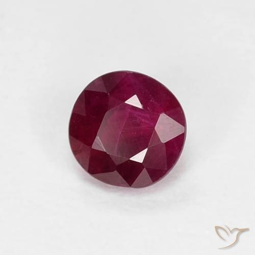 Rubi Vinho Tinto Profundo Natural 0.33ct, Redondo, SI