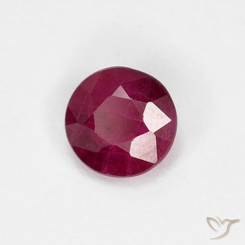 Rubi Vermelho escuro Natural 0.30ct, Redondo, VS-SI