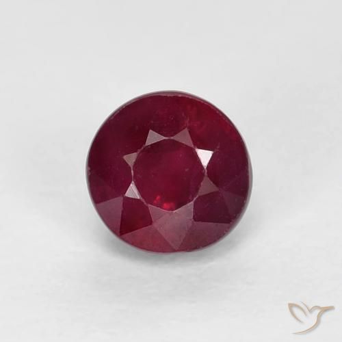 0.49ct Natural Vinho vermelho Rubi, Redondo, VS-SI
