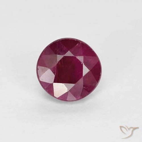0.32ct Natural Vermelho escuro Rubi, Redondo, VS-SI