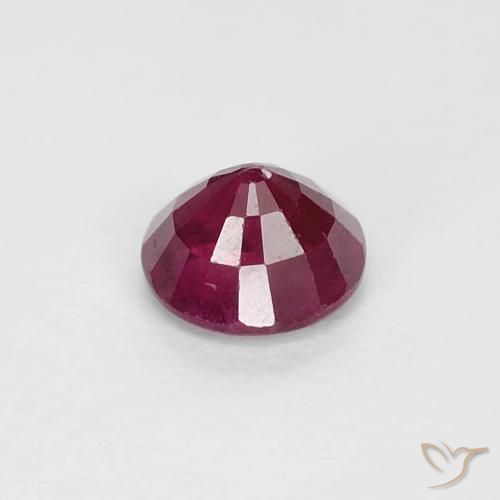 Rubi Vermelho escuro Natural 0.32ct, Redondo, VS-SI