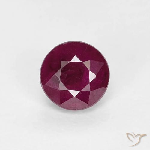 0.36ct Natural Vinho Tinto Profundo Rubi, Redondo, VS-SI