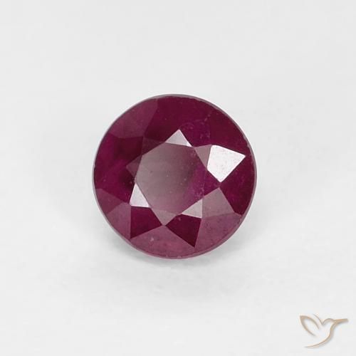 Rubi Vinho Tinto Profundo Natural 0.36ct, Redondo, VS-SI
