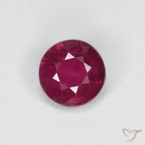 0.35ct Natural Vermelho escuro Rubi, Redondo, VS-SI