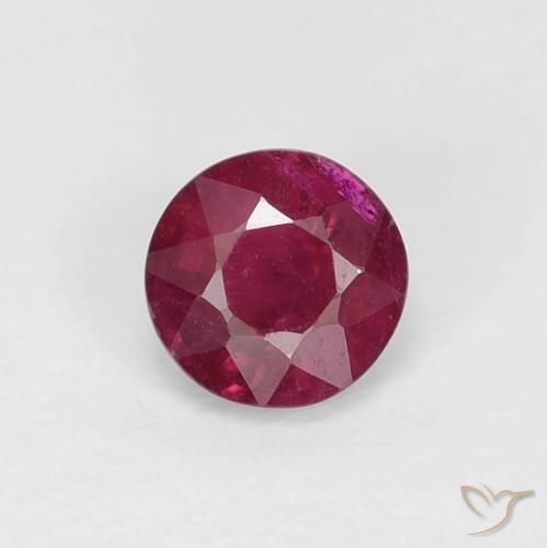 0.36ct Natural Vinho Tinto Profundo Rubi, Redondo, VS-SI