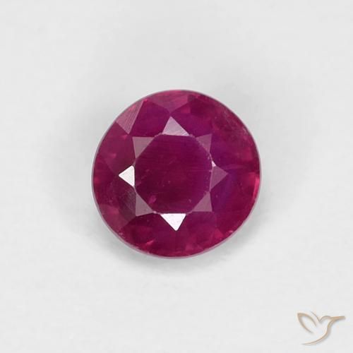 0.36ct Natural Vinho Tinto Profundo Rubi, Redondo, VS-SI