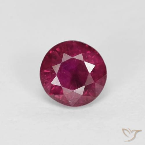 0.36ct Natural Vinho Tinto Profundo Rubi, Redondo, VS-SI