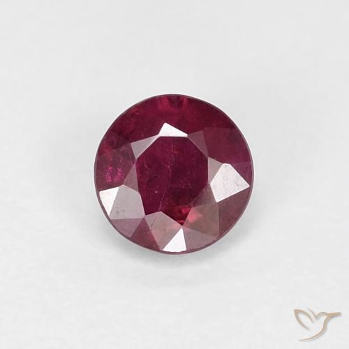 0.30ct Natural Vermelho escuro Rubi, Redondo, VS-SI
