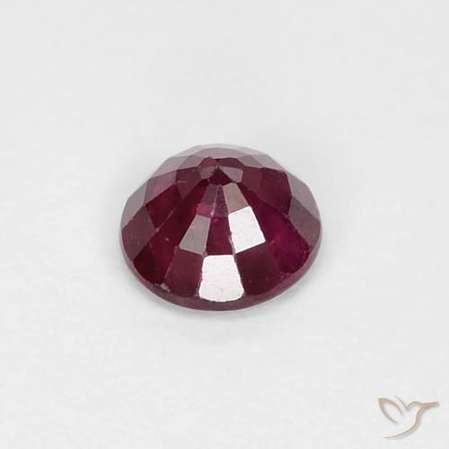 Rubi Vermelho escuro Natural 0.30ct, Redondo, VS-SI