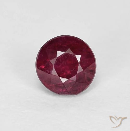 0.40ct Natural Vinho vermelho Rubi, Redondo, VS-SI