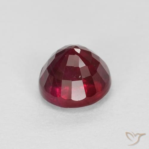 Rubi Vinho Tinto Profundo Natural 0.43ct, Redondo, SI