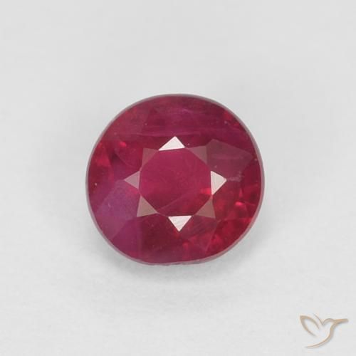 0.36ct Natural Vermelho escuro Rubi, Redondo, SI