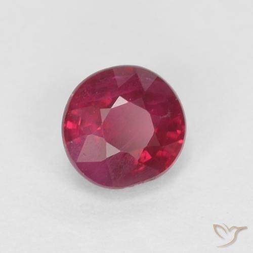 Rubi Vermelho escuro Natural 0.36ct, Redondo, SI
