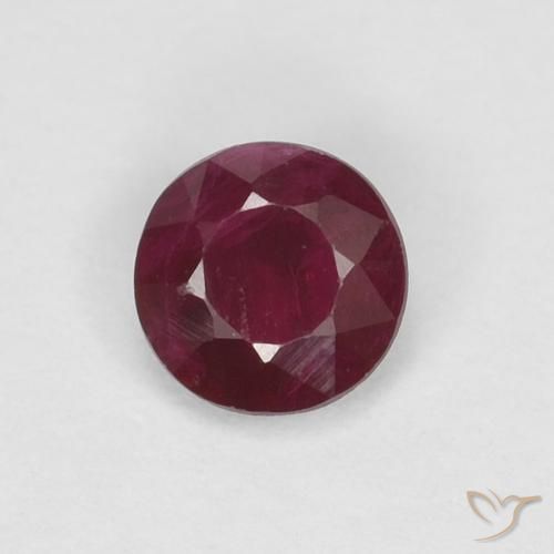 0.29ct Natural Vermelho escuro Rubi, Redondo, SI