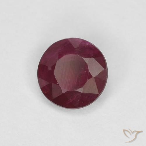 Rubi Vermelho escuro Natural 0.29ct, Redondo, SI