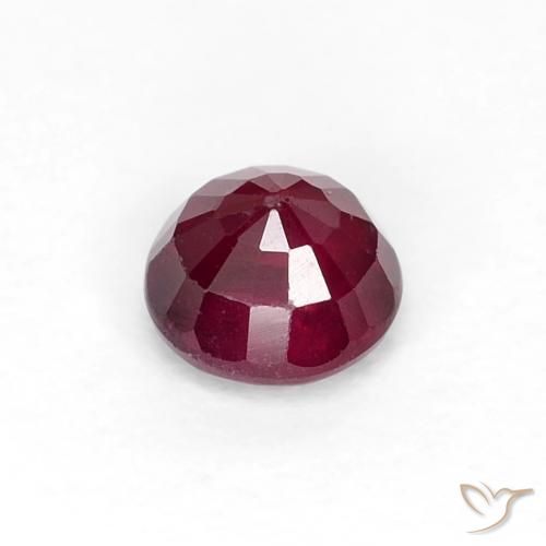 Rubi Vermelho escuro Natural 0.42ct, Redondo, VS-SI