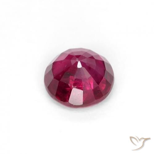 Rubi Vermelho escuro Natural 0.33ct, Redondo, VS-SI