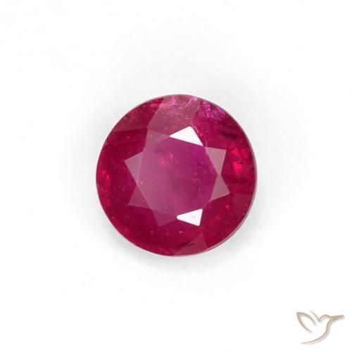 Rubi Vinho Tinto Profundo Natural 0.31ct, Redondo, VS-SI