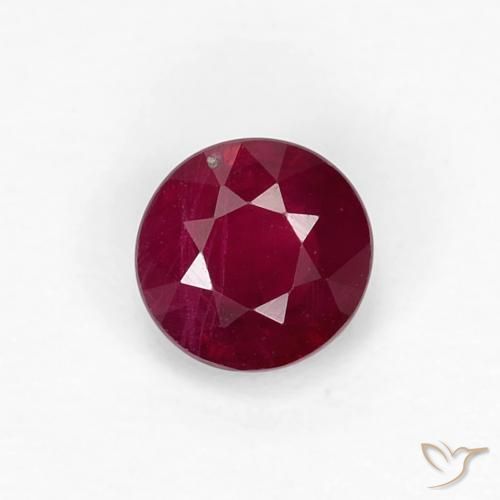 0.38ct Natural Vermelho escuro Rubi, Redondo, VS-SI