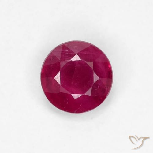 0.34ct Natural Vinho Tinto Profundo Rubi, Redondo, VS-SI
