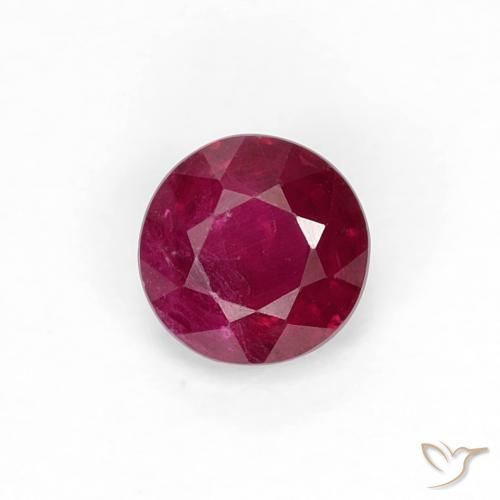 0.33ct Natural Vermelho escuro Rubi, Redondo, VS-SI