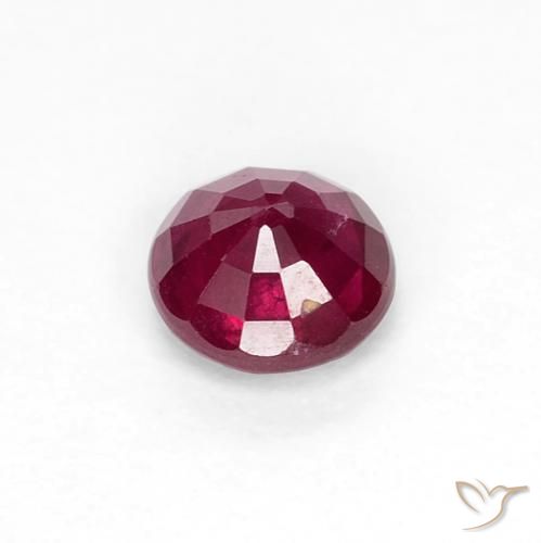 Rubi Vermelho escuro Natural 0.33ct, Redondo, VS-SI
