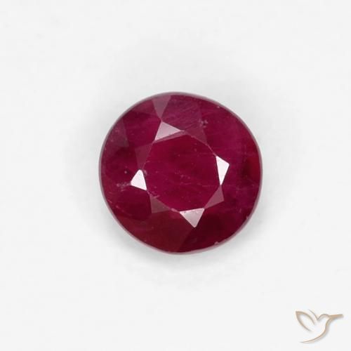 0.30ct Natural Vermelho escuro Rubi, Redondo, VS-SI