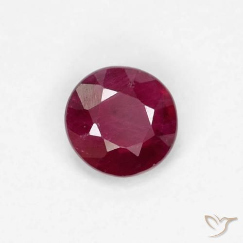 Rubi Vermelho escuro Natural 0.30ct, Redondo, VS-SI