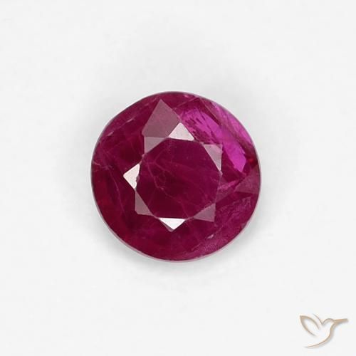 0.31ct Natural Vinho Tinto Profundo Rubi, Redondo, VS-SI