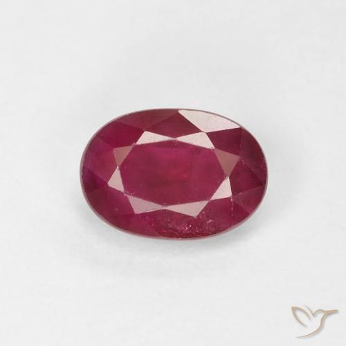 0.99ct Natural Vinho vermelho Rubi, oval, VS-SI