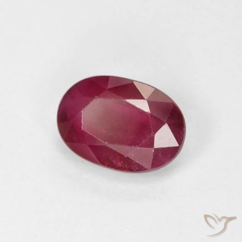 Rubi Vinho vermelho Natural 0.99ct, oval, VS-SI