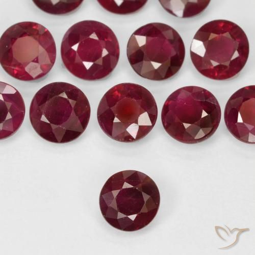 0.29ct Natural Vermelho escuro Rubi, Redondo, VS