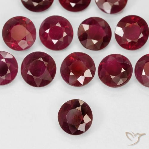 Rubi Vermelho escuro Natural 0.29ct, Redondo, VS