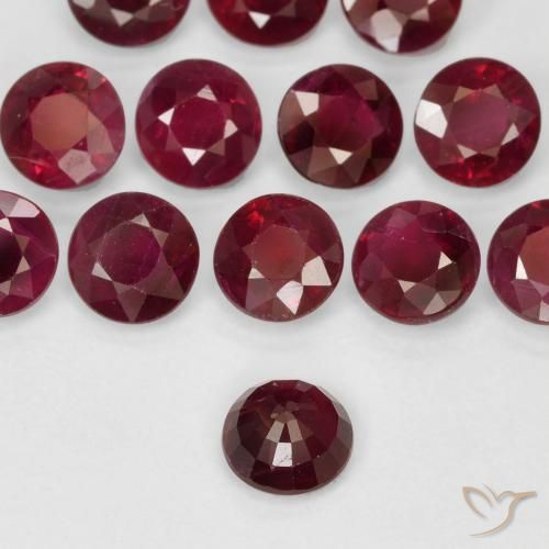 Rubi Vermelho escuro Natural 0.29ct, Redondo, VS