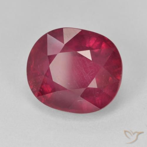 Rubi vermelho médio Natural 9.10ct, oval, VS