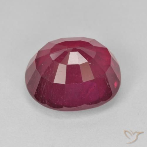 Rubi vermelho médio Natural 9.10ct, oval, VS
