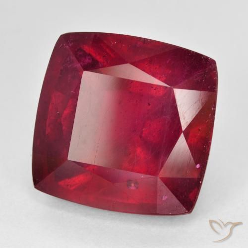 Rubi Vermelho escuro Natural 24.06ct, Almofada, VS