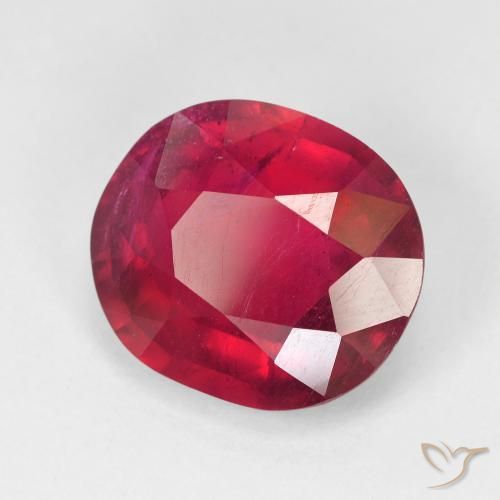 Rubi vermelho médio Natural 8.60ct, oval, VS