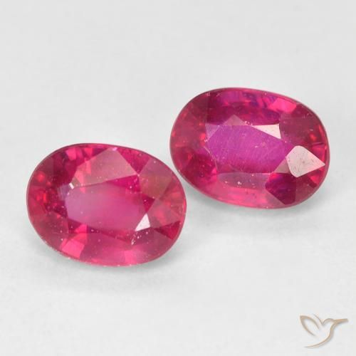 Pedras preciosas de Rubi Luz vermelha natural de 2.55 ct, oval, VS