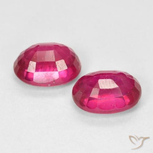 Pedras preciosas de Rubi Luz vermelha natural de 2.55 ct, oval, VS