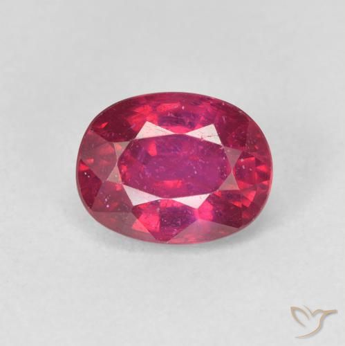 2.13ct Natural Luz vermelha Rubi, oval, VS