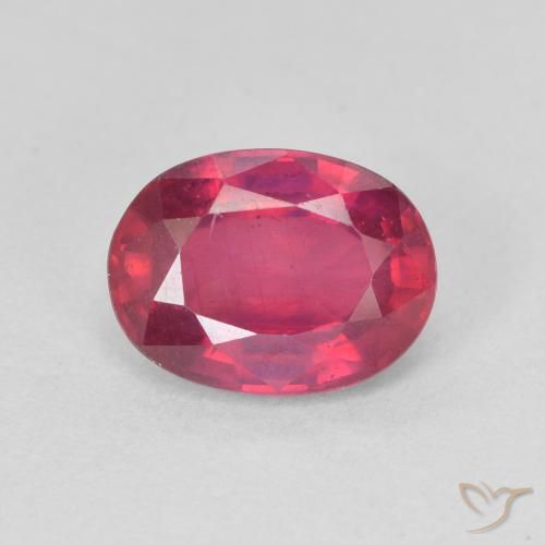 1.74ct Natural vermelho médio Rubi, oval, VS