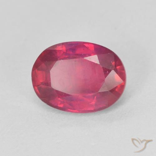 Rubi vermelho médio Natural 1.74ct, oval, VS