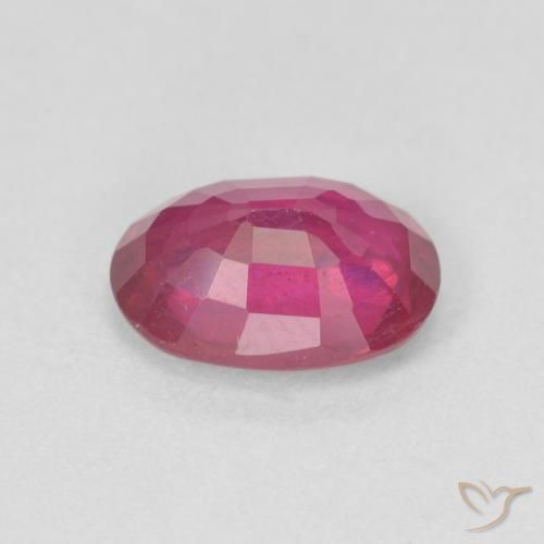 Rubi Luz vermelha Natural 1.54ct, oval, VS
