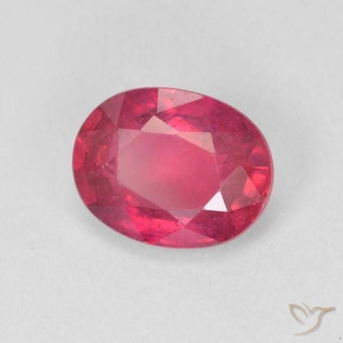 Rubi Vermelho rosado Natural 1.68ct, oval, VS