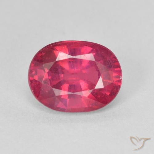 1.85ct Natural vermelho médio Rubi, oval, VS