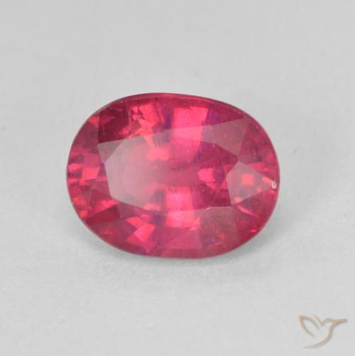 Rubi vermelho médio Natural 1.85ct, oval, VS