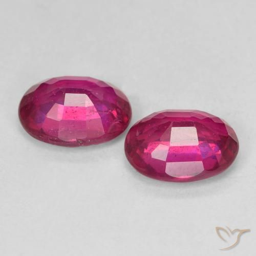 Pedras preciosas de Rubi Luz vermelha natural de 3.48 ct, oval, VS